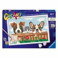 Ravensburger Creart schilderen op nummer - kat en honden