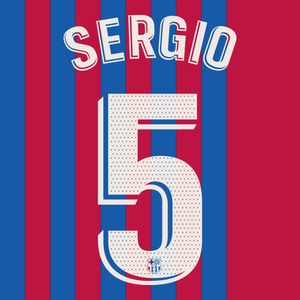 Sergio 5 (Officiële FC Barcelona Bedrukking 2021-2022)