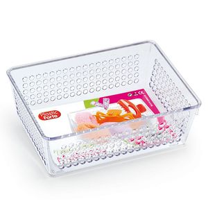 Opberg bakje/mandje/organizer - 18 x 13 cm - transparant