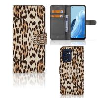 OPPO Find X5 Lite | Reno 7 5G | Telefoonhoesje | Met pasjeshouder | Leopard