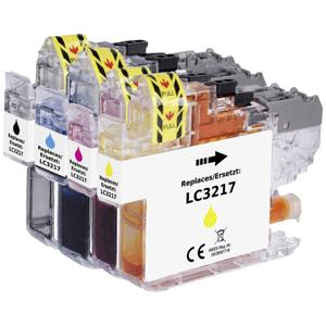 Renkforce Inktcartridge vervangt Brother LC-3217BK, LC-3217C, LC-3217M, LC-3217Y Compatibel Combipack Zwart, Cyaan, Magenta, Geel RF-5655922