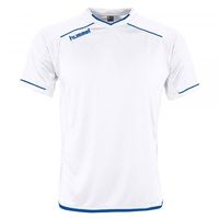 Hummel 110113K Leeds Shirt Korte Mouw Kids - White-Royal - 164