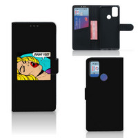 Alcatel 1S (2021) Wallet Case met Pasjes Popart Oh Yes