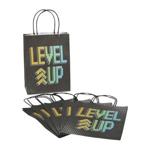 Papieren tasjes level up - set van 6