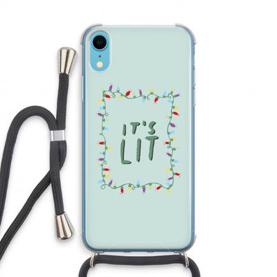 It's Lit: iPhone XR Transparant Hoesje met koord