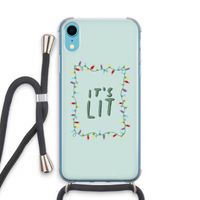 It's Lit: iPhone XR Transparant Hoesje met koord