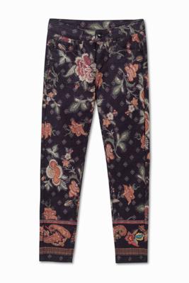 Volledig bedrukte elastische enkelbroek - BLUE - 40