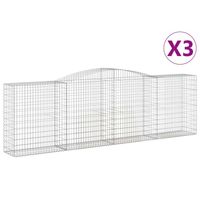 The Living Store Schanskorf Gabion - 400x50x120/140cm - Gegalvaniseerd ijzer - thumbnail