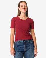HEMA Dames T-shirt Basic O-neck Rood (rood)