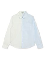 Lanvin Enfant chemise rayée à logo imprimé - Blanc - thumbnail