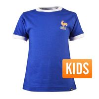 TOFFS - Frankrijk Retro Ringer T-Shirt Kids - Blauw - thumbnail