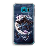 Vleermuizen Maan: Samsung Galaxy S6 Transparant Hoesje Vleermuizen Maan: Samsung Galaxy S6 Transparant Hoesje
