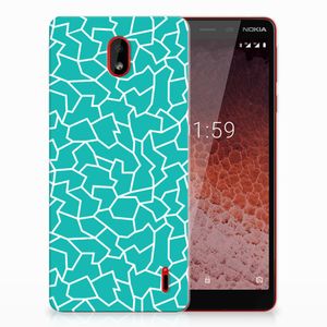 Nokia 1 Plus Hoesje maken Cracks Blue