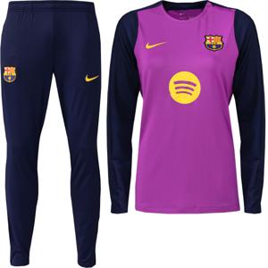 Nike FC Barcelona Strike Trainingspak 1/4-Zip 2025-2026 Dames Felpaars Donkerblauw Goud