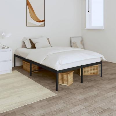 Bedframe metaal zwart 120x200 cm