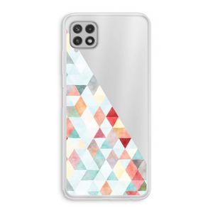 Gekleurde driehoekjes pastel: Samsung Galaxy A22 4G Transparant Hoesje