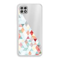 Gekleurde driehoekjes pastel: Samsung Galaxy A22 4G Transparant Hoesje