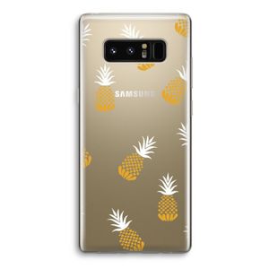 Ananasjes: Samsung Galaxy Note 8 Transparant Hoesje