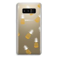 Ananasjes: Samsung Galaxy Note 8 Transparant Hoesje Ananasjes: Samsung Galaxy Note 8 Transparant Hoesje