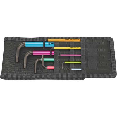 950/9 Hex-Plus Multicolour Imperial 1 Stiftsleutelset in etui, 9-delig Schroevendraaier