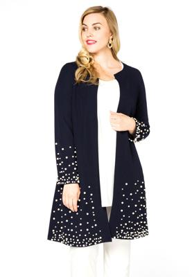 Yoek Vest-jasje PEARLS | Blauw | Maat 46/48