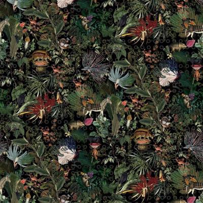 Moooi Carpets - Rond Vloerkleed Menegerie of Extinct Animals Raven Rond - 350 cm rond