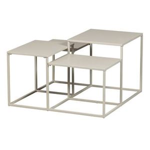 WOOOD Salontafel Mida - Metaal - Greige - 42x75x75