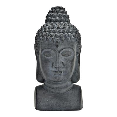 Buddha Hoofd van Poly Grijs (B/H/D) 15x31x16cm