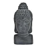 Buddha Hoofd van Poly Grijs (B/H/D) 15x31x16cm