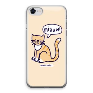 Miauw: iPhone 8 Transparant Hoesje