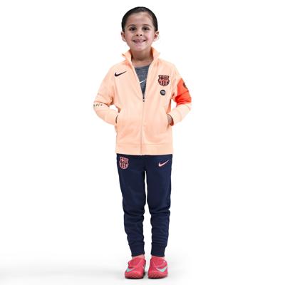 Nike FC Barcelona Strike Trainingspak Full-Zip 2025-2026 Kleuters/Peuters Oranje Donkerblauw