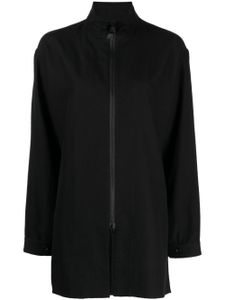 Yohji Yamamoto veste zippée à col montant - Noir