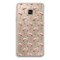 Flamingoprint groen: Samsung A3 (2017) Transparant Hoesje