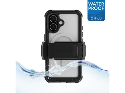 Ghostek Ghostek Nautical Waterproof MagSafe Case + Belt Swivel Holster Apple iPhone 16 Clear