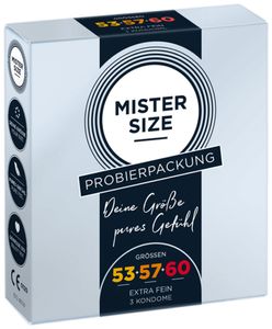 Mister Size proefpakket condooms Medium (53-57-60)