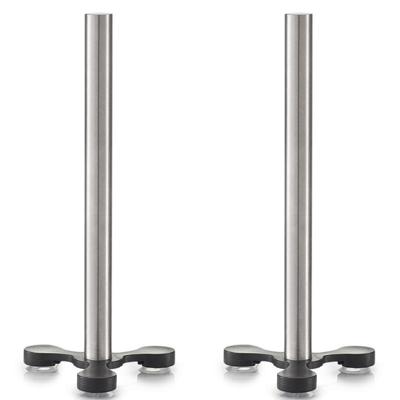 Excellent Houseware Keukenrolhouder - 2x - met zuignappen - rvs - H31 cm