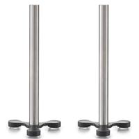 Excellent Houseware Keukenrolhouder - 2x - met zuignappen - rvs - H31 cm