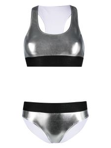 Dolce & Gabbana bikini à effet métallisé - Argent