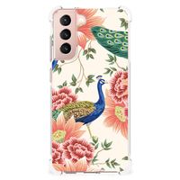 Case Anti-shock voor Samsung Galaxy S21 FE Pink Peacock