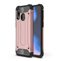Magic Armor TPU + PC combinatie Case voor Galaxy A40 (Rose Gold)