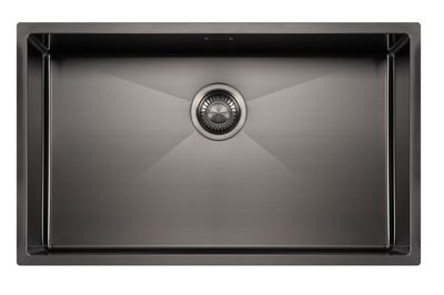 Mizzo Linea spoelbak Gunmetal 70-40 onderbouw - vlakbouw