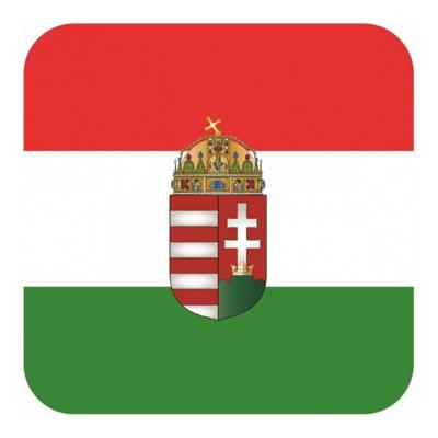Glas viltjes met Hongaarse vlag 15 st