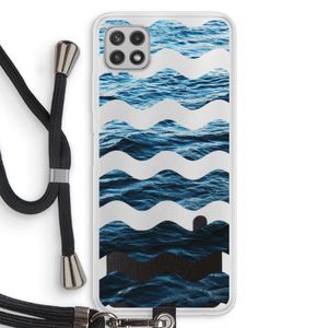 Oceaan: Samsung Galaxy A22 4G Transparant Hoesje met koord