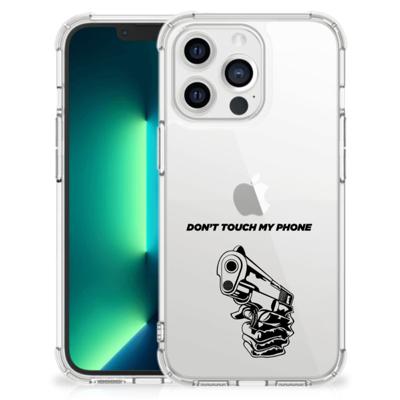 iPhone 13 Pro Max Anti Shock Case Gun Don't Touch My Phone iPhone 13 Pro Max Anti Shock Case Gun Don't Touch My Phone