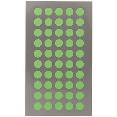 Hobby stickers - 200x stuks - D8 mm - neon groen ronde stickers - Kantoor stickers - Scrapbook