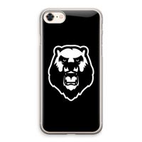 Angry Bear (black): iPhone 8 Transparant Hoesje