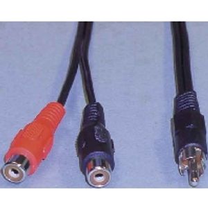e+p B 91 audio kabel 0,2 m 2 x RCA RCA Zwart