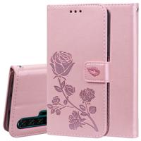 Rose reliëf horizontale Flip PU lederen draagtas met houder & kaartsleuven & portemonnee voor Huawei Honor 20 Pro (Rose goud)