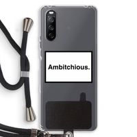 Ambitchious: Sony Sony Xperia 10 III Transparant Hoesje met koord