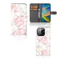 iPhone 14 Pro Hoesje Lovely Flowers | Portemonnee hoesje